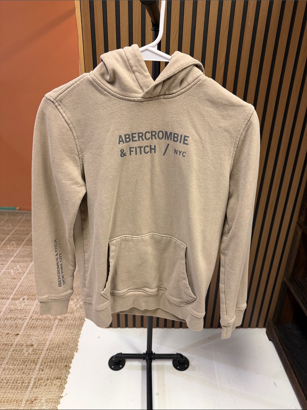 Abercrombie & Fitch Tan Logo Hoodie